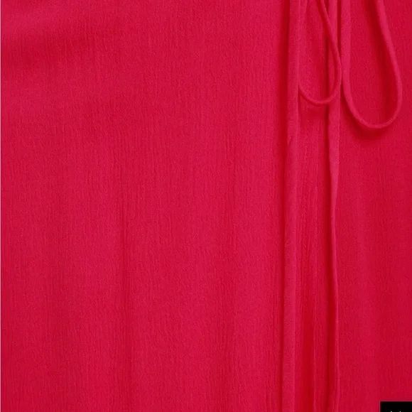 🆕 LuLu’s Much Obliged Red Wrap Maxi Dress, Size L - Picture 6 of 10